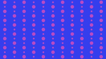 Retro polka dot pattern on vibrant blue background, seamless purple dots texture, vintage geometric wrapping paper design isolated on White Background © Mr