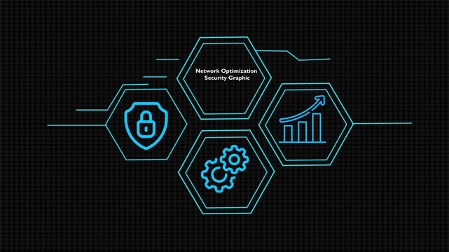 Enterprise Network Optimization Security Graphic: Visualizing Next-Gen Performance & Cyber Protection