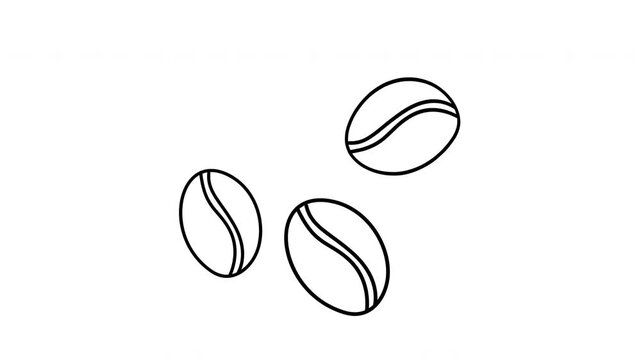 coffee bean outline illustration
