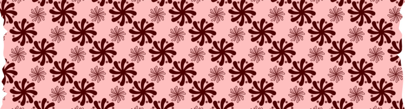 Batik priyangan traditional pattern washi tape illustration