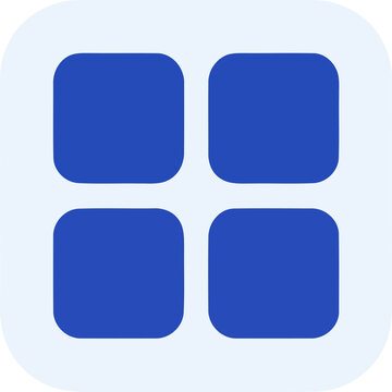Grid Menu Layout and Dashboard App Icon Vector Illustration