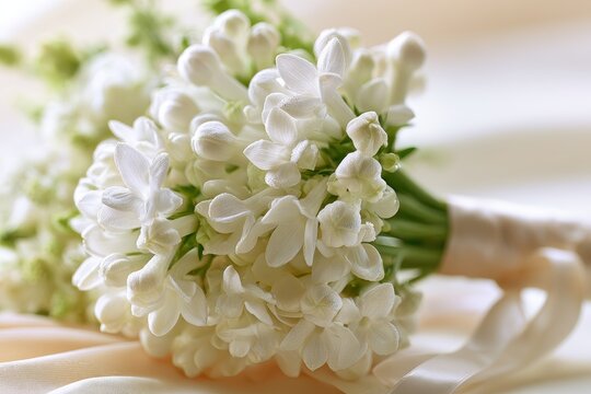 Soft Lighting Bouquets: Bouvardia White Flowers for Romantic Wedding Decor