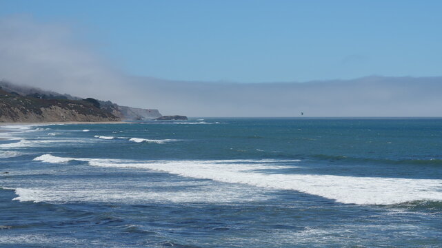 The beautiful costline landscape along the No 1 highway in California