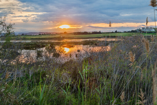 Beautiful landscape during sunset time in Cyprus