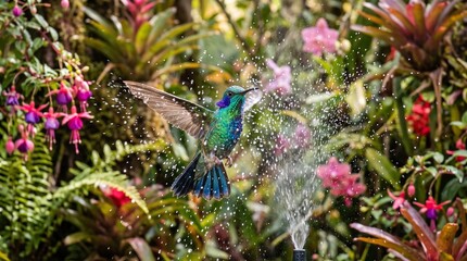 Obraz premium bird on a flower