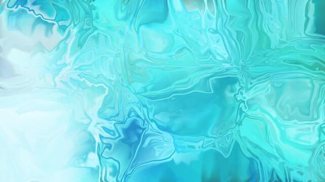 Abstract glacial ice crystals or liquid glass gradient background. Seamless loop. Fluid digital animation.