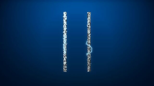 Water Electrolysis: A close-up view of electrodes generating gas bubbles in water during a chemical reaction