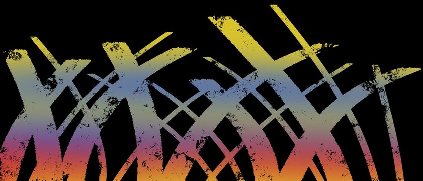 Abstract background with intersecting lines and color gradients.