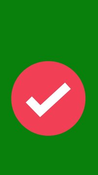 Animation of check mark icon. tick mark icon animation. success, done, payment successful, check mark icon and success business concept. Success concept animation, 4k