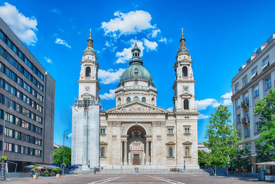 St. Stephen's Basilica, a majestic Neoclassical cathedral in Budapest, Hungary