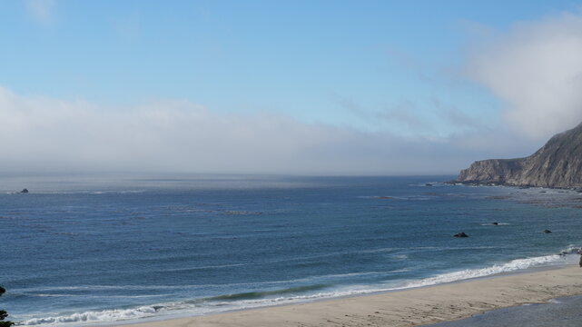 The beautiful costline landscape along the No 1 highway in California