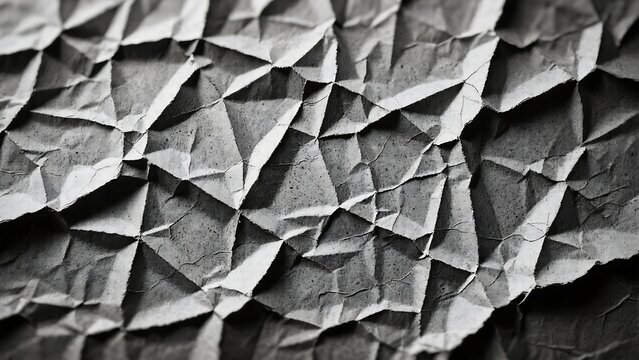 Crumpled and Torn Black and White Poster Paper