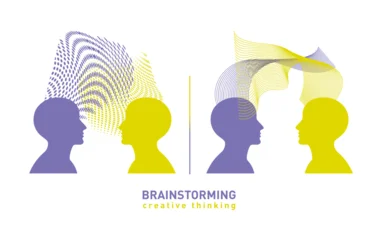 Brainstorming and Creative Thinking Concept Illustration © LenLis