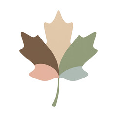 Fototapeta premium PNG Colorful geometric autumn leaf