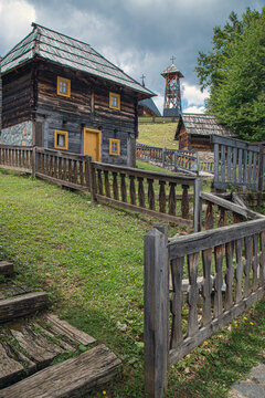 Drvengrad, Mokra Gora, Serbia: The ethno village also known as K&uuml;stendorf or Wooden Village,built by director Emir Kusturica in 2002-2004 for his film "Life is a Miracle" (Život je čudo)