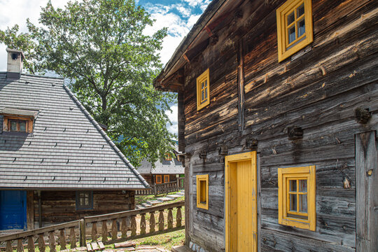 Drvengrad, Mokra Gora, Serbia: The ethno village also known as K&uuml;stendorf or Wooden Village,built by director Emir Kusturica in 2002-2004 for his film "Life is a Miracle" (Život je čudo)