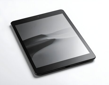 Tablet showing dark sand dune wallpaper on display