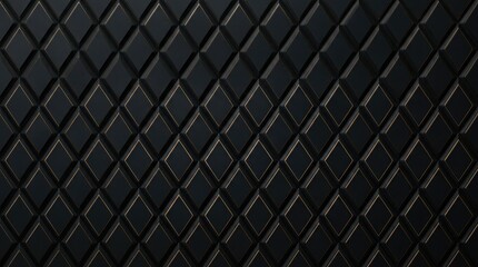 Obraz premium Abstract dark black quilted leather texture background perfect for elegant black friday sale marketing materials and luxury retail design projects wallpaper