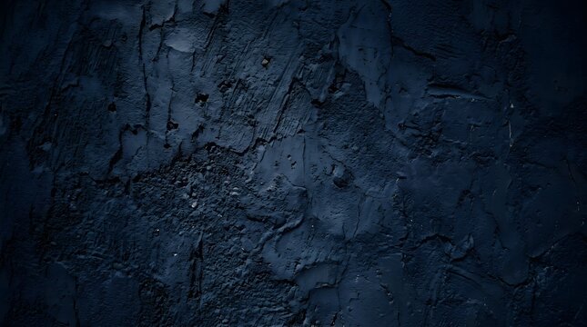 Dark blue abstract background with rough stone texture and shadows