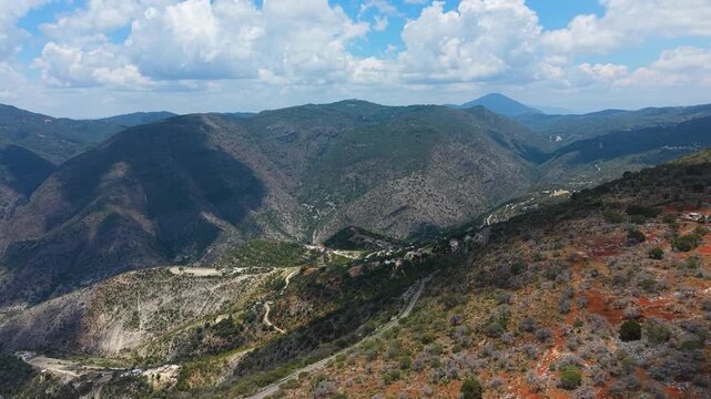 A cinematic aerial view capturing the rugged, expansive topography of a high-altitude Sierra Madre mountain pass.