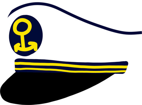Sailor hat anchor icon vector design