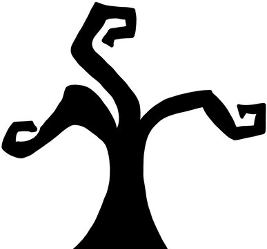 Spooky Halloween Tree Silhouette