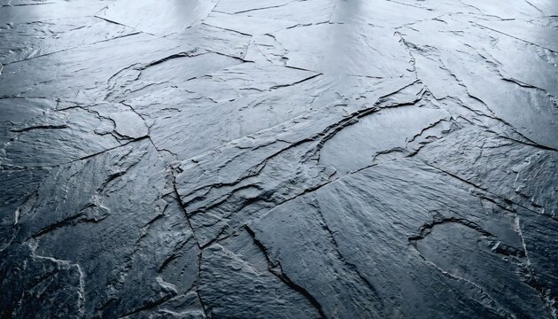 Top down view of natural gray rough slate stone floor tile texture background