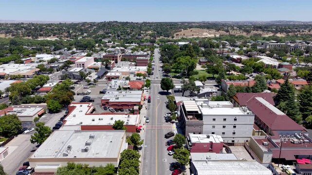 aerial rising from paso robles california