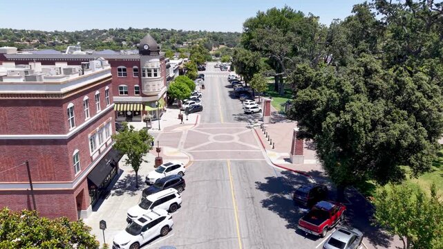 paso robles california downtown aerial