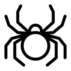 Spider Outline Icon, Insect Arachnid Halloween Creature © Simple Glyphs