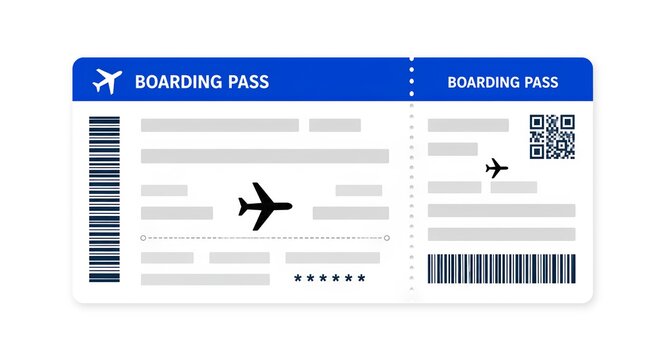 Boarding pass vector , departure pass, airplane flight boarding pass 