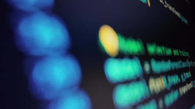 Python programming code for machine learning model close up of a computer
