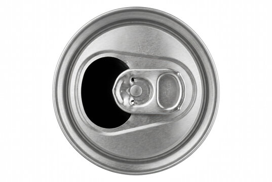 Top Down Perspective of an Opened Aluminum Soda Can