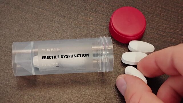 ERECTILE DYSFUNCTION reproductive and urologic health topic for hormonal fertility prostate or sexual health treatment tablet taken by a patient