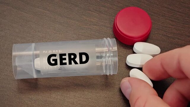 GERD gastrointestinal and liver treatment for acid nausea bowel or liver disorder treatment tablet taken by a patient