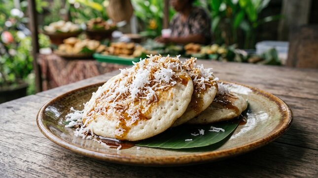 Indonesian Serabi pancake