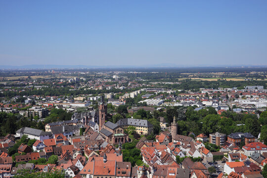 Panoramic view of the city of Weinheim, Baden-W&uuml;rttemberg, Germany.