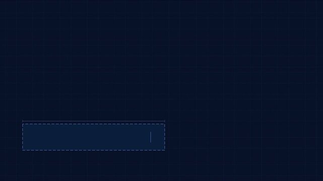 Technical Blueprint Dashed Outline Lower Third Motion Graphic
