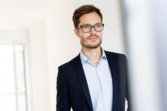Portrait of a businessman looking sideways