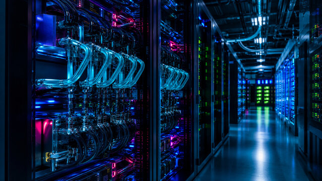 AI Data Center Liquid Cooling Corridor