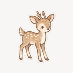 Naklejka premium Cute cartoon deer illustration.