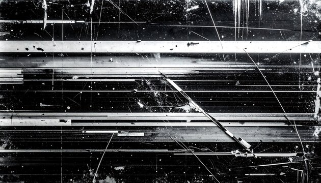Abstract Black and White Photocopy Scanline Texture 