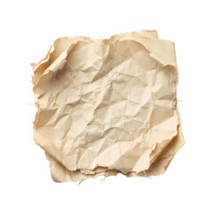 Fototapeta premium Crumpled vintage paper scrap with frayed torn edges
