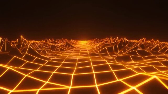 Neon sound waves rippling pulsing to the beat moving through
