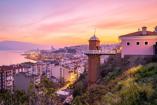 The Historical elevator ( asansor ) view in Izmir