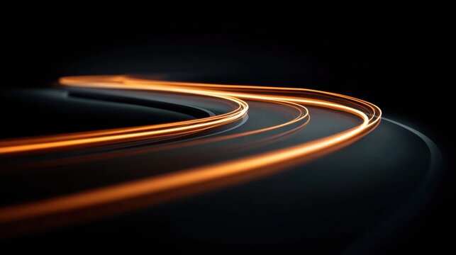 Abstract glowing lines on a dark background