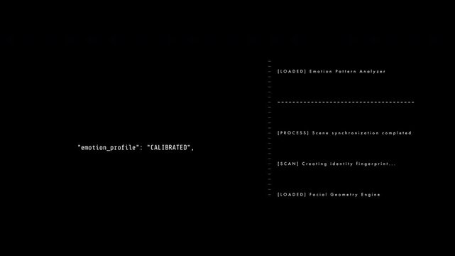 A split-screen computer interface executing python code loops for synthetic presence generation and forensic neural simulation output tracking.