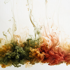 Fluid ink cloud abstract art with dynamic flowing arrangement © da