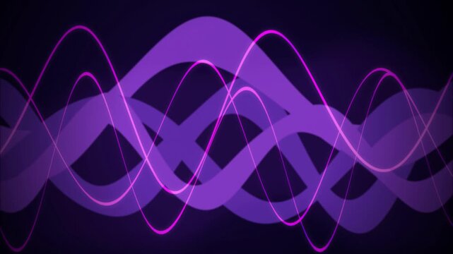 Stylized digital audio waves undulate in a seamless loop