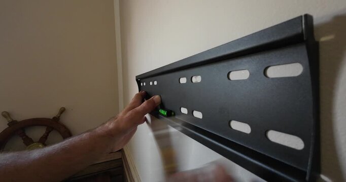 Marking Drill Points On Wall For Support Strip Installation